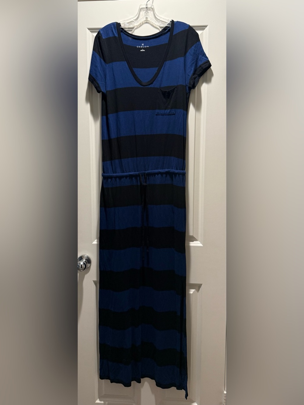 Caslon Casual Stripe Maxi Dress in Blue and Black